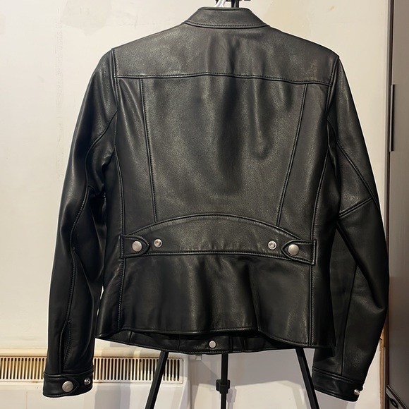 COACH BLACK LEATHER JACKET - Picture 4 of 8